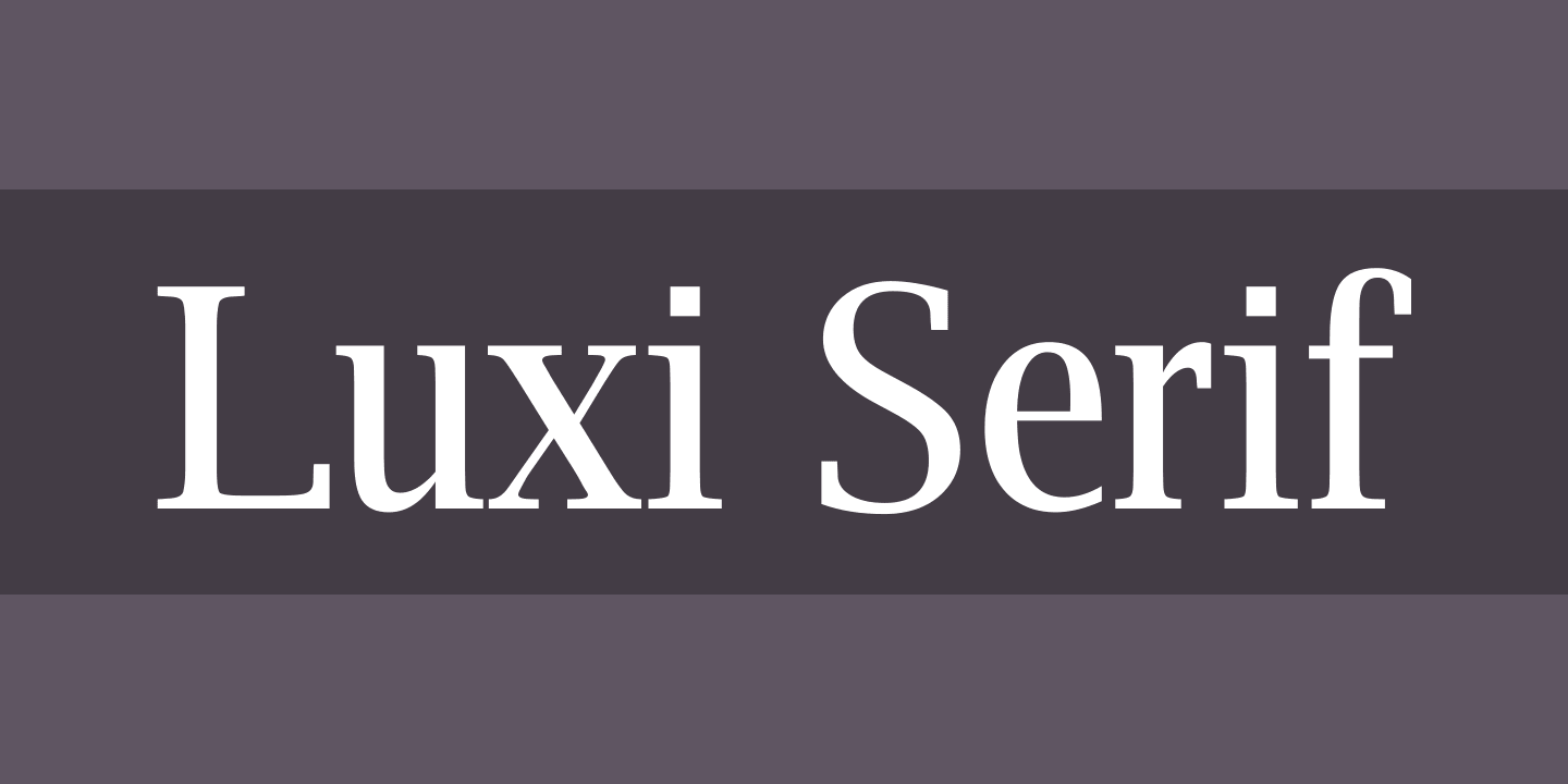 Luxi Serif Regular Font preview